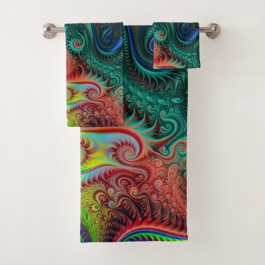 Abstrakte Spiralmuster Badhandtuch Set (Insitu)