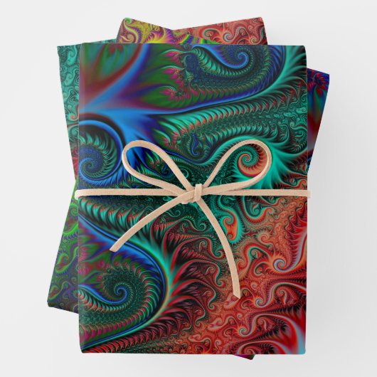 Abstrakte Spiralmuster Geschenkpapier Set (Beispiel)