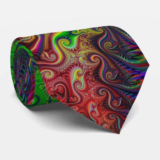 Abstrakte Spiralmuster Krawatte (Gerollt)