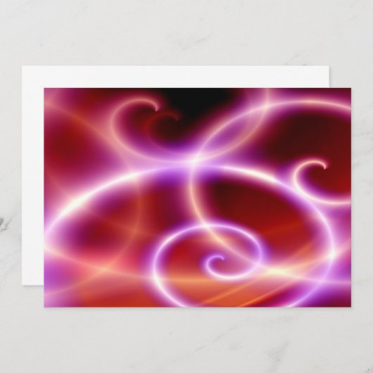 Abstrakte Spirals Digitale Kunst Einladung (Vorne/Hinten)