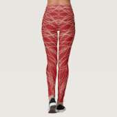 Abstrakte Spiralspinnlinien Leggings (Rückseite)