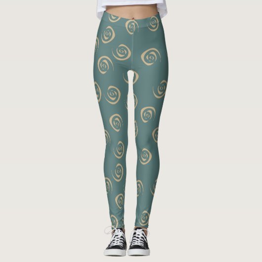Abstrakte Spiralstruktur Leggings (Vorderseite)