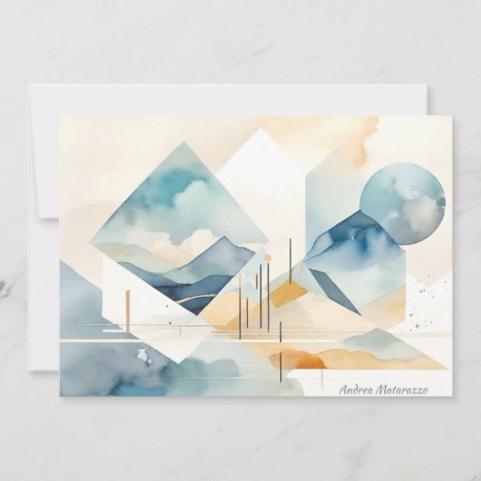 Abstrakte Spirit-Flat-Karte (Vorderseite)