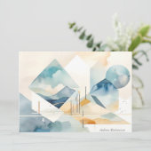 Abstrakte Spirit-Flat-Karte (Stehend Vorderseite)