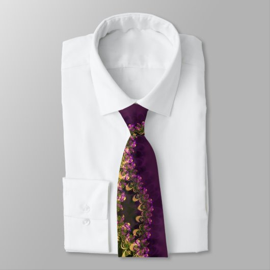 Abstrakte Spitzen Fraktal Mode Art Neck Tie Krawatte (Gebunden)
