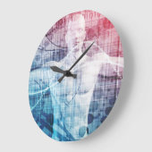 Abstrakte Spitzentechnologie und Wissenschaft Große Wanduhr (Winkel)