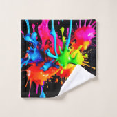 Abstrakte Splash Badhandtuch Set (Waschlappen)