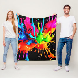 Abstrakte Splash Fleecedecke