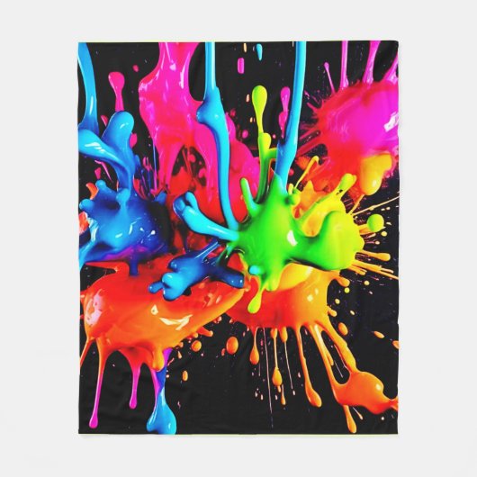 Abstrakte Splash Fleecedecke (Vorderseite)