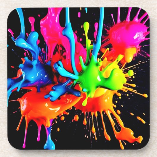 Abstrakte Splash Getränkeuntersetzer (Vorderseite)