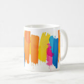 Abstrakte Splash Keramik Tasse - Vibranand und Cr (VorderseiteRechts)