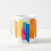 Abstrakte Splash Keramik Tasse - Vibranand und Cr (Vorderseite Links)
