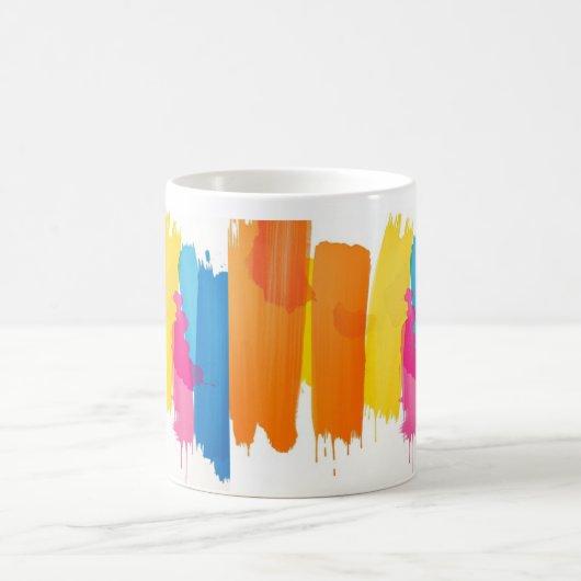 Abstrakte Splash Keramik Tasse - Vibranand und Cr (Mittel)