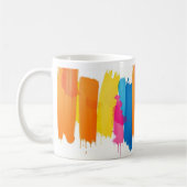 Abstrakte Splash Keramik Tasse - Vibranand und Cr (Links)