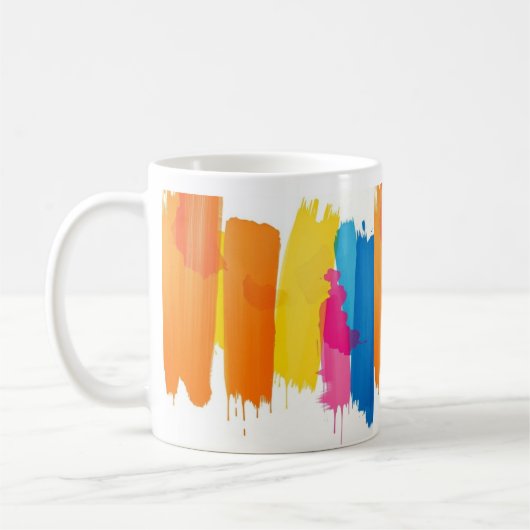 Abstrakte Splash Keramik Tasse - Vibranand und Cr (Links)