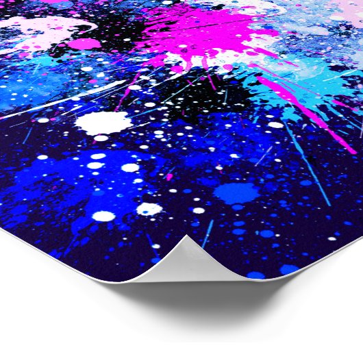 Abstrakte Splash-Malerei auf Leinwand Poster (Ecke)