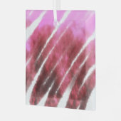 Abstrakte Splash-Muster in Rosa Marron Ornament Aus Glas (Vorderseite links)