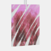 Abstrakte Splash-Muster in Rosa Marron Ornament Aus Glas (Vorderseite Rechts)