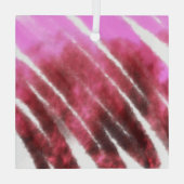 Abstrakte Splash-Muster in Rosa Marron Ornament Aus Glas (Rückseite)