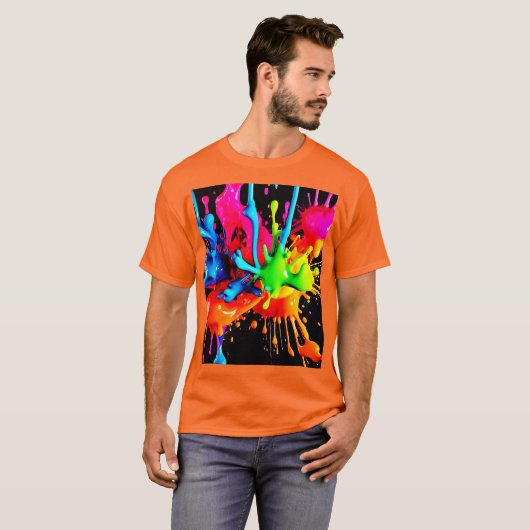 Abstrakte Splash T-Shirt (Vorne ganz)