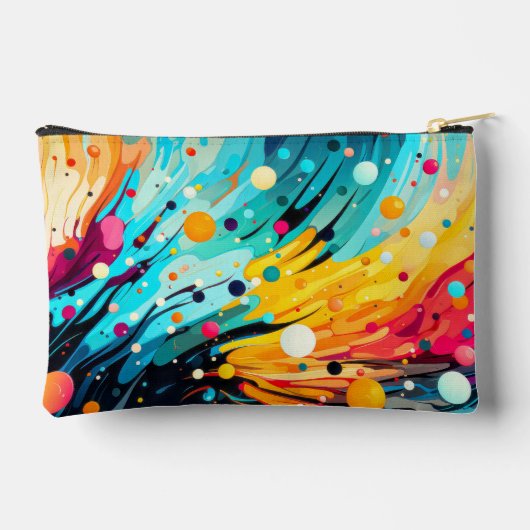 Abstrakte Splashing Print Zubehörtasche (Rückseite)