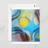 Abstrakte Sporen (mikroskopischer Expressionismus) Postkarte (Vorne/Hinten)