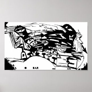 ABSTRAKTE SPORTS-BAR POSTER