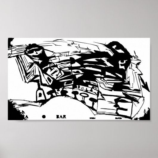 ABSTRAKTE SPORTS-BAR POSTER (Vorne)