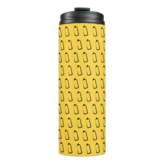 Abstrakte Spray Paint Can Pattern Thermosbecher (Vorderseite)