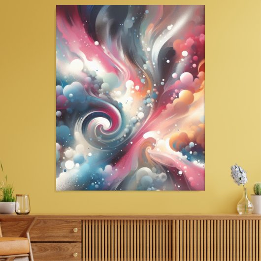 Abstrakte Spray Paint Leinwanddruck (Insitu (Wohnzimmer))