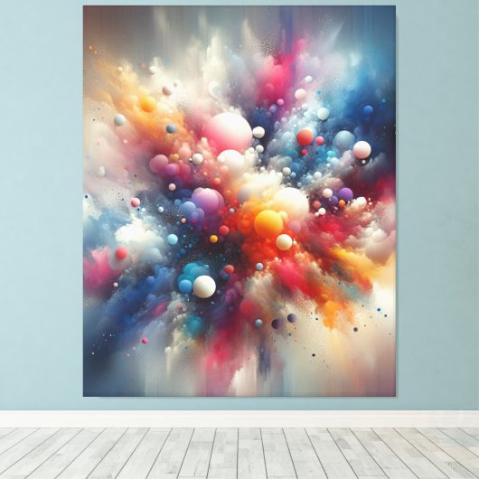 Abstrakte Spray Paint Leinwanddruck (Insitu (Holzboden))