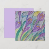 Abstrakte Spring Crocus Flat Grußkarte (Vorne/Hinten)