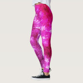 Abstrakte Spritzer in Hot Pink Magenta Marbella Pa Leggings (Links)