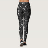 Abstrakte Spritzer mit schwarzer Farbe Leggings (Rückseite)
