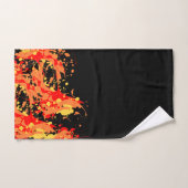 Abstrakte Spritzkunst _ gelb orange und rot Badhandtuch Set (Handtuch)