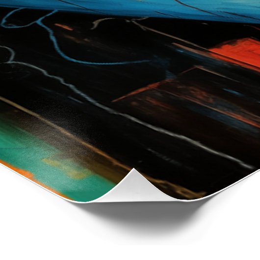 Abstrakte Spritzkunst Poster (Ecke)