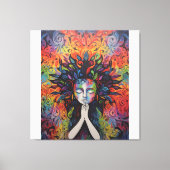 Abstrakte Spritzlackierung Leinwanddruck (Vorderseite)