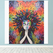 Abstrakte Spritzlackierung Leinwanddruck (Insitu (Holzboden))