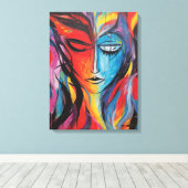 Abstrakte Spritzlackierung Leinwanddruck (Insitu (Holzboden))