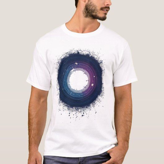 Abstrakte Sprudelkunst - Moderne Digitaltechnik T-Shirt (Vorderseite)
