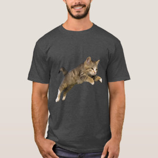 Abstrakte Sprungkatze T-Shirt