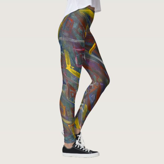 Abstrakte "Squares"-Leggings Leggings (Rechts)