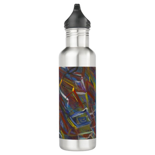 Abstrakte "Squares" Wasserflasche Edelstahlflasche (Rechts)