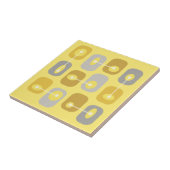 Abstrakte Squishy Cubes Yellow Gray Fliese (Seite)