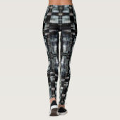 Abstrakte Stadt nachts Leggings (Rückseite)