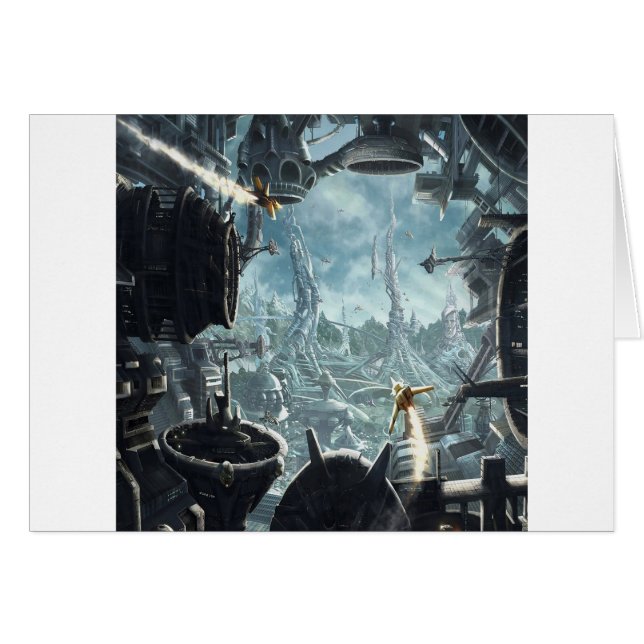 Abstrakte Stadt-Raumstation (Vorderseite (Horizontal))