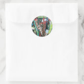 ABSTRAKTE STADT RUNDER AUFKLEBER (Tasche)