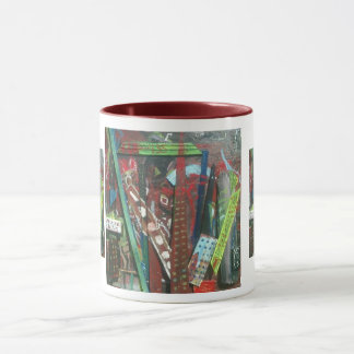 Abstrakte Stadt Tasse