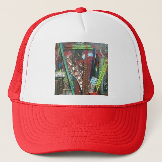 Abstrakte Stadt Truckerkappe (Vorderseite)