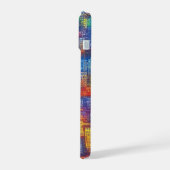 Abstrakte Stadtgestaltung iPhone 15 Hülle (Linke Seite)